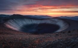 What is inside the Patomskiy Crater?